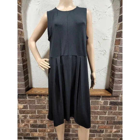 J. Jill | Dresses | J Jill Wearever Collection Black Midi Dress | Poshmark